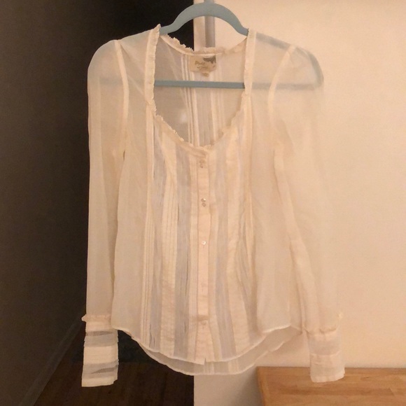 Elizabeth and James Tops - Elizabeth and James Sheer Silk Shirt